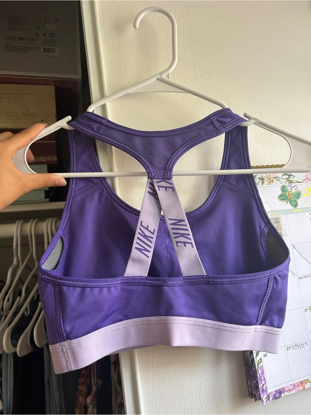 Nike Purple Sports Bra with Lavender Band
